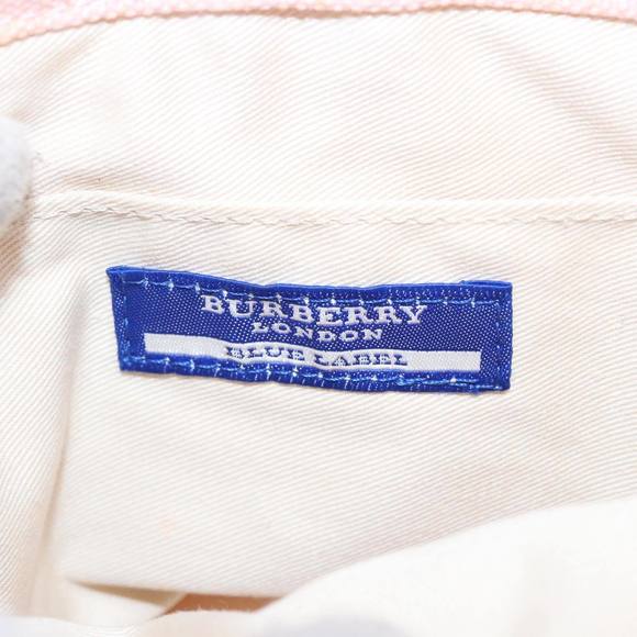 BURBERRY Blue Label Hand Bag Canvas Pink Beige Auth ti1990 - Picture 10 of 16